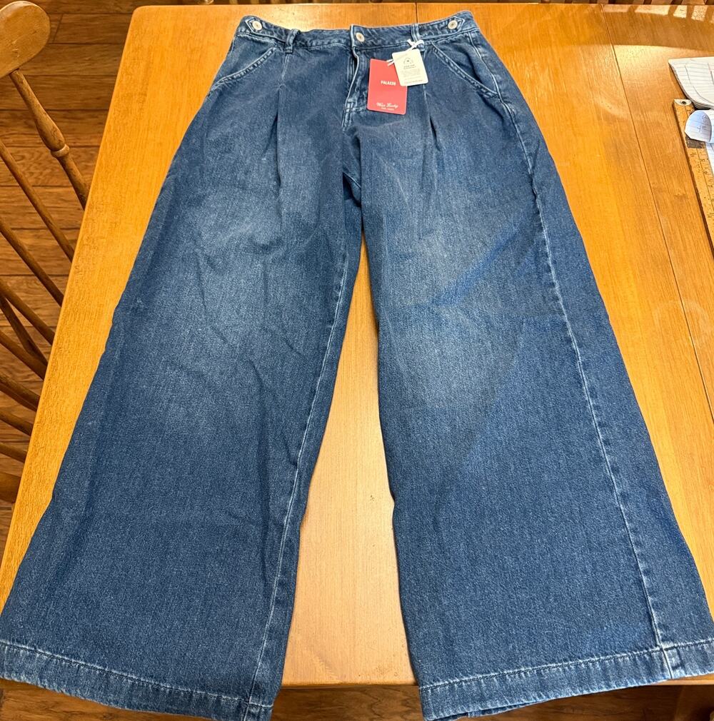 NWT Lucky Brand Palazzo Trouser Jeans 6/28R in "Lost my Heart" retro effortless